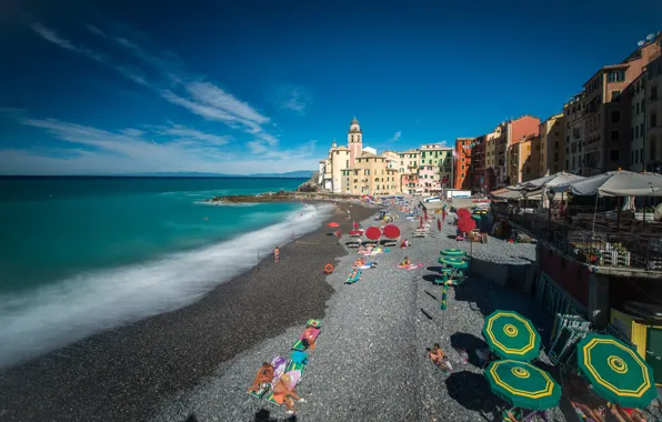 Picture sea, beach, shore, Italy, Italy, travel, Camogli, Liguria
