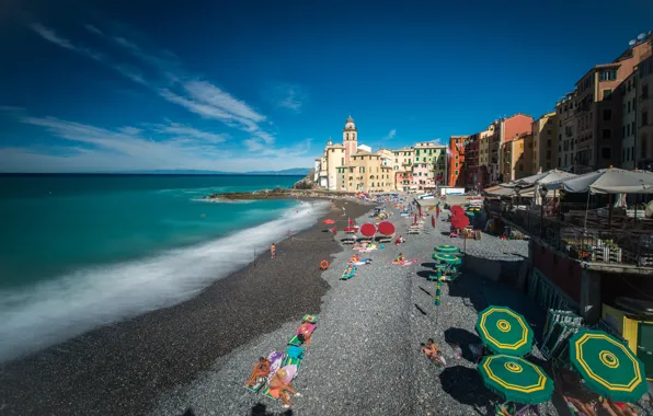 Sea, beach, shore, Italy, Italy, travel, Camogli, Liguria