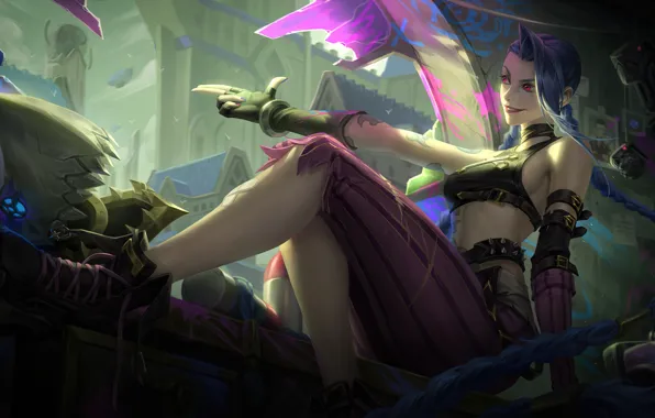 League of Legends, Jinx, Arcane, LoL art, Unnamed Someone