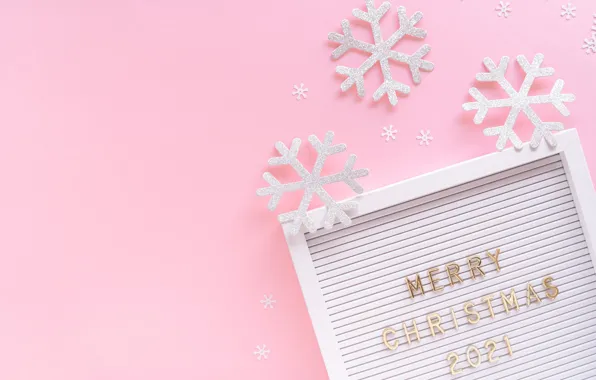 Winter, snowflakes, letters, holiday, the inscription, frame, Christmas, figures