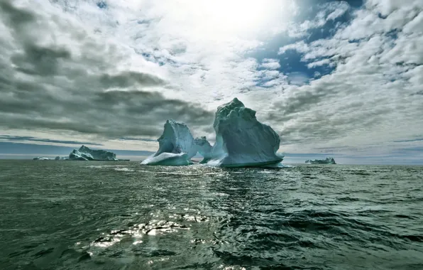 Iceberg, the ocean, nature