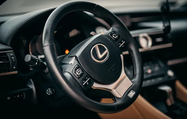 Lexus, the wheel, the interior of the car