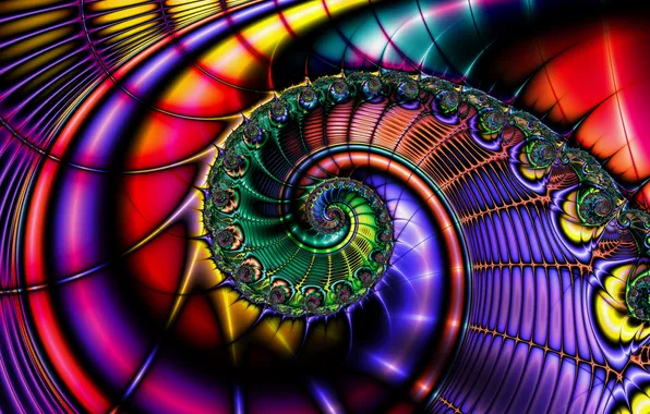 Picture pattern, color, spiral, the volume, curl