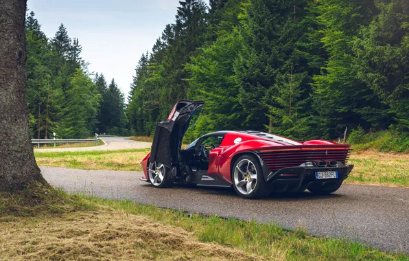 Wallpaper Ferrari Rear View Ferrari Daytona Sp For Mobile And