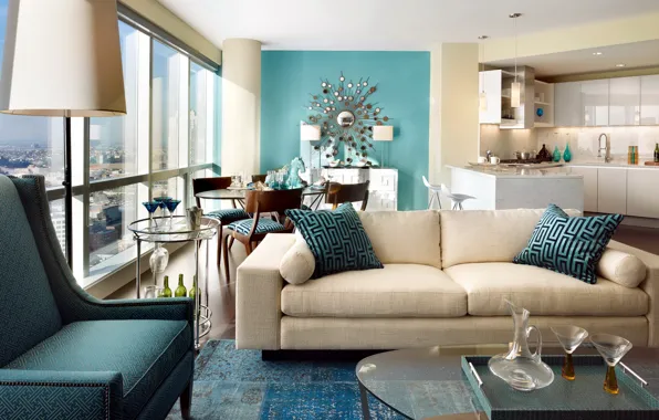 Table, sofa, interior, chair, pillow, chair, living room