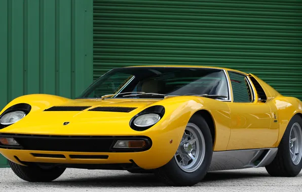 Color, Auto, Yellow, Lamborghini, Machine, 1971, Lights, Car