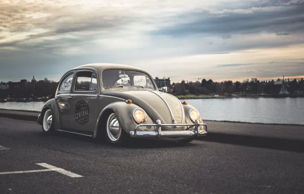 Picture Volkswagen, Beetle, Road, Lough