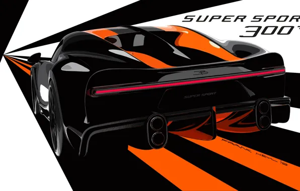 Bugatti, rear view, hypercar, Chiron, 2019, Super Sport 300+