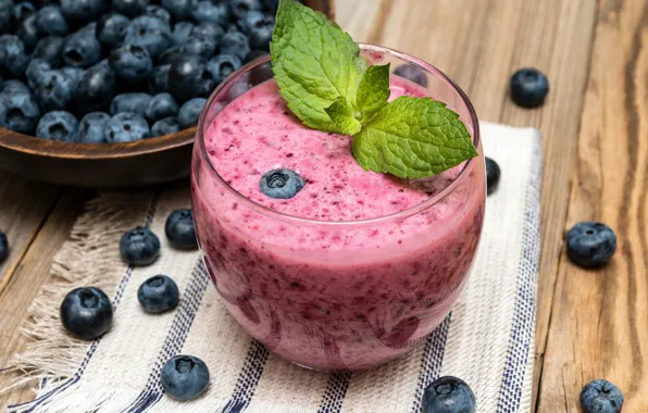 Berries, blueberries, cocktail, smoothies