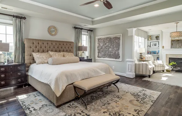 Bed, pillow, bedroom, chest