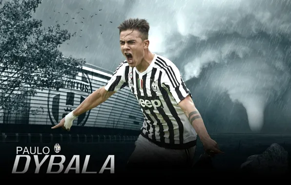 Picture wallpaper, sport, stadium, football, player, Paulo Dybala, Juventus FC, Juventus Stadium