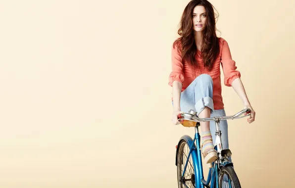 Picture look, bike, background, model, Alejandra Alonso, Wolof