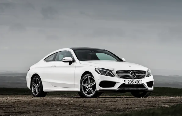 Picture white, Mercedes-Benz, Mercedes, AMG, Coupe, C-Class, C205