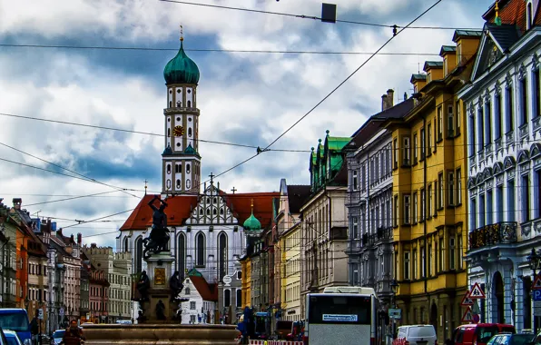 Tower, home, Germany, Bayern, area, Cathedral, fountain, sculpture