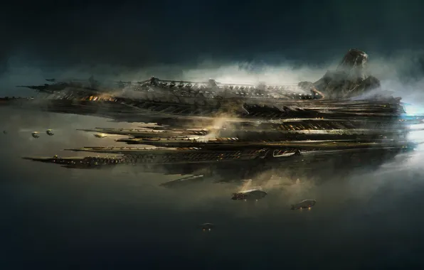 Ship, Ships, Fantasy, Art, Art, Spaceship, Fiction, Concept Art