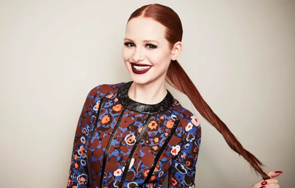Smile, actress, red, red hair, Madelaine Petsch
