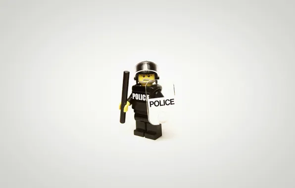 Police, minimalism, LEGO
