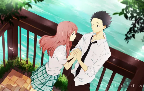 Romance, pair, Anime, two, 2016, You no Katachi, A Silent Voice, Form Voice