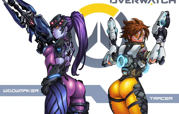 Ass, girl, sexy, booty, tracer, overwatch, widowmaker