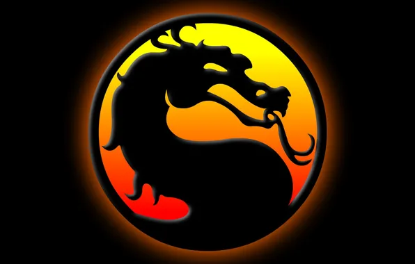 Background, dragon, symbol, profile, Mortal Kombat, Dragon Logo