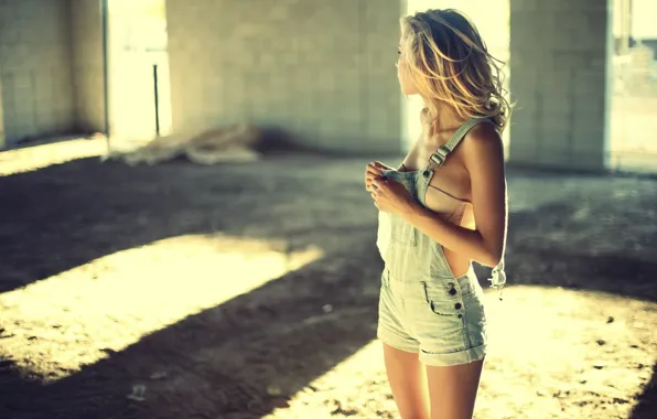 Girl, the sun, model, shorts, jeans, blonde, jumpsuit, Rachel Ann Yampolsky