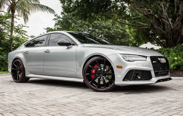 Wallpaper Audi, Custom, CVT, Vossen, Wheels, RS7, Painted for mobile ...