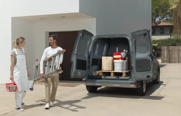 Girl, Ladder, Nissan, Guy, Nissan, Repair, Van, 2022