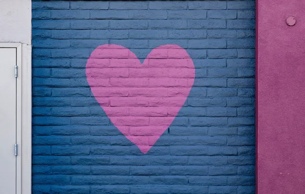 Wall, heart, paint