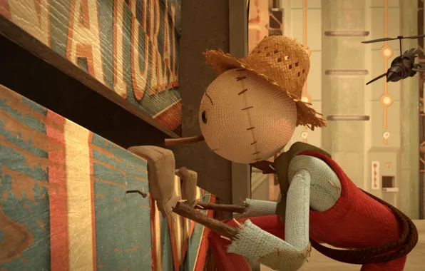 Picture face, hat, seam, nails, Scarecrow, The Scarecrow