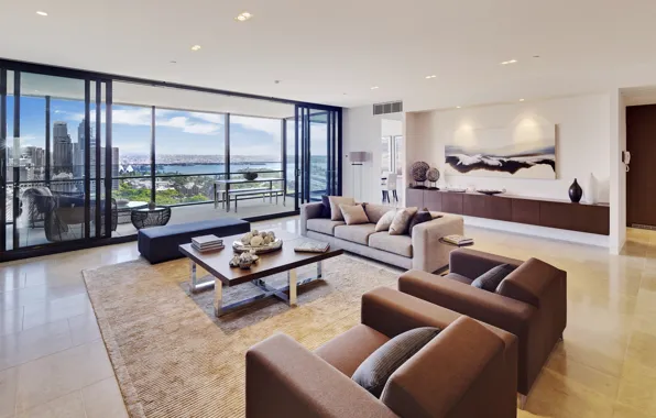 Design, the city, style, interior, penthouse, Sydney, living space