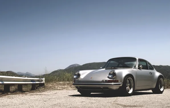 Sand, the sky, mountains, 911, porsche, Porsche