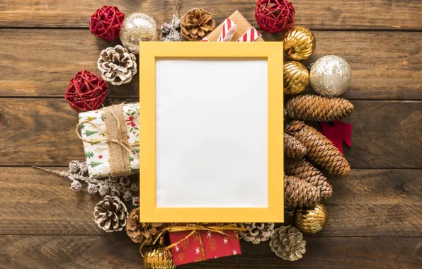 Decoration, frame, New Year, Christmas, Christmas, wood, New Year, decoration