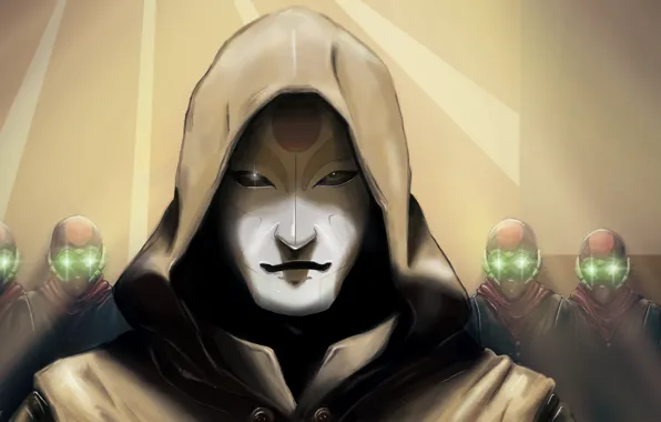 Shine, mask, art, hood, The Legend of Korra, Chi Blockers, Amon