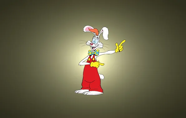 Picture hare, bow, Who framed Roger rabbit, Who Framed Roger Rabbit, dark background