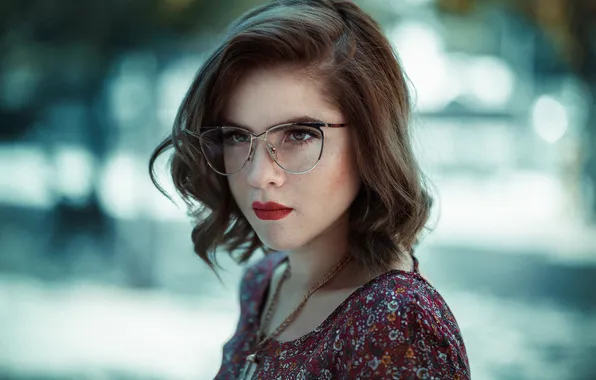 Picture girl, portrait, glasses