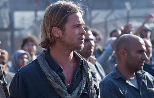 People, Brad Pitt, men, World war Z, World War Z