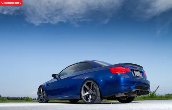 Picture road, the sky, blue, BMW, BMW, blue, vossen