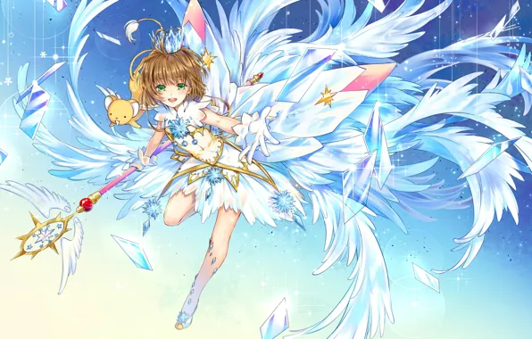 Girl, crystals, Card Captor Sakura, Crown