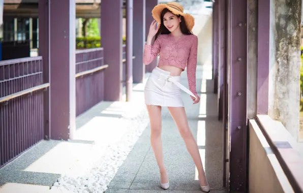 Picture girl, the city, Asian