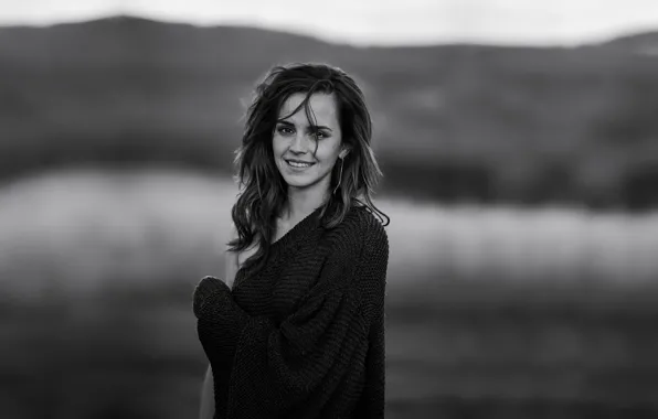 Girl, Emma Watson, star, smile, model, hair, brunette, pose