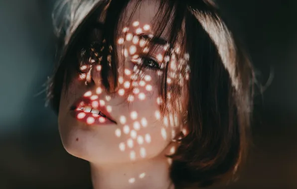 Lighting, sponge, teeth, bangs, Taisia, Maxim Grachev