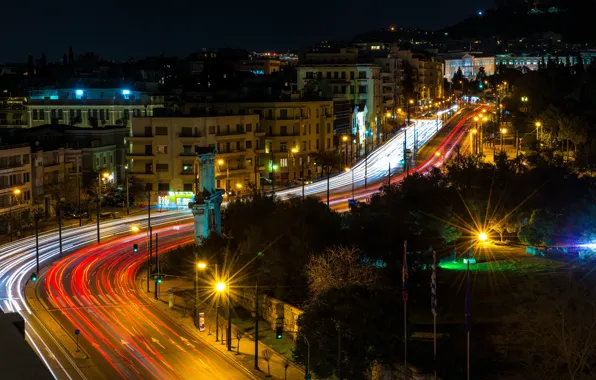 Night, movement, excerpt, Greece, night, Greece, movement, exposure