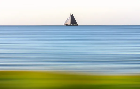 Picture sea, landscape, ship