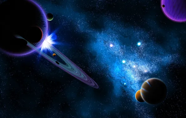 Picture cosmos, planets, sci fi