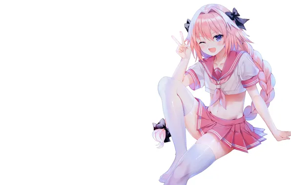 pink hair, Astolfo (Fate/Apocrypha), picture-in-picture, anime boys,  femboy, Fate/Grand Order, Fate series, Fate/Apocrypha | 1920x1080 Wallpaper  - wallhaven.cc