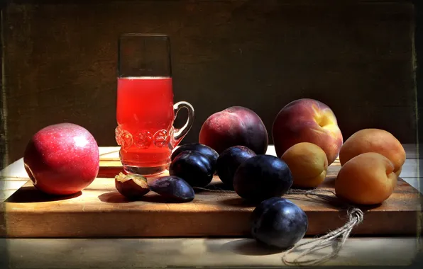 Summer, juice, drink, fruit, still life, composition