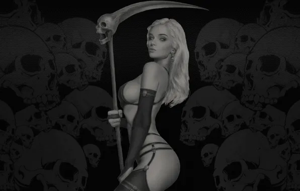 Skull, Death, Braid, Merciless Lady Death, Celina Kircher