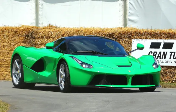 Green, ferrari, track, LaFerrari