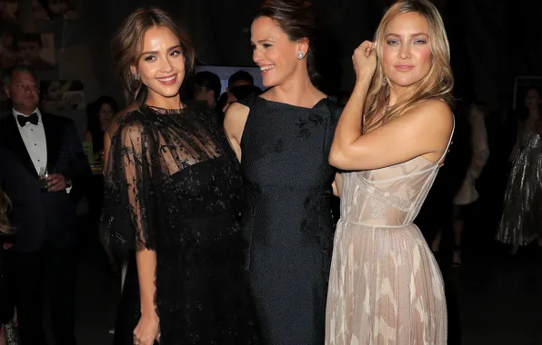 Picture Jessica Alba, Kate Hudson, dress, woman, beauty, laughter, girl, mood