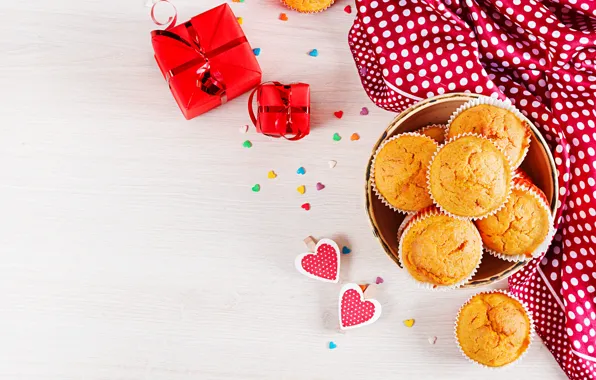 Gifts, hearts, cupcakes, Timolina
